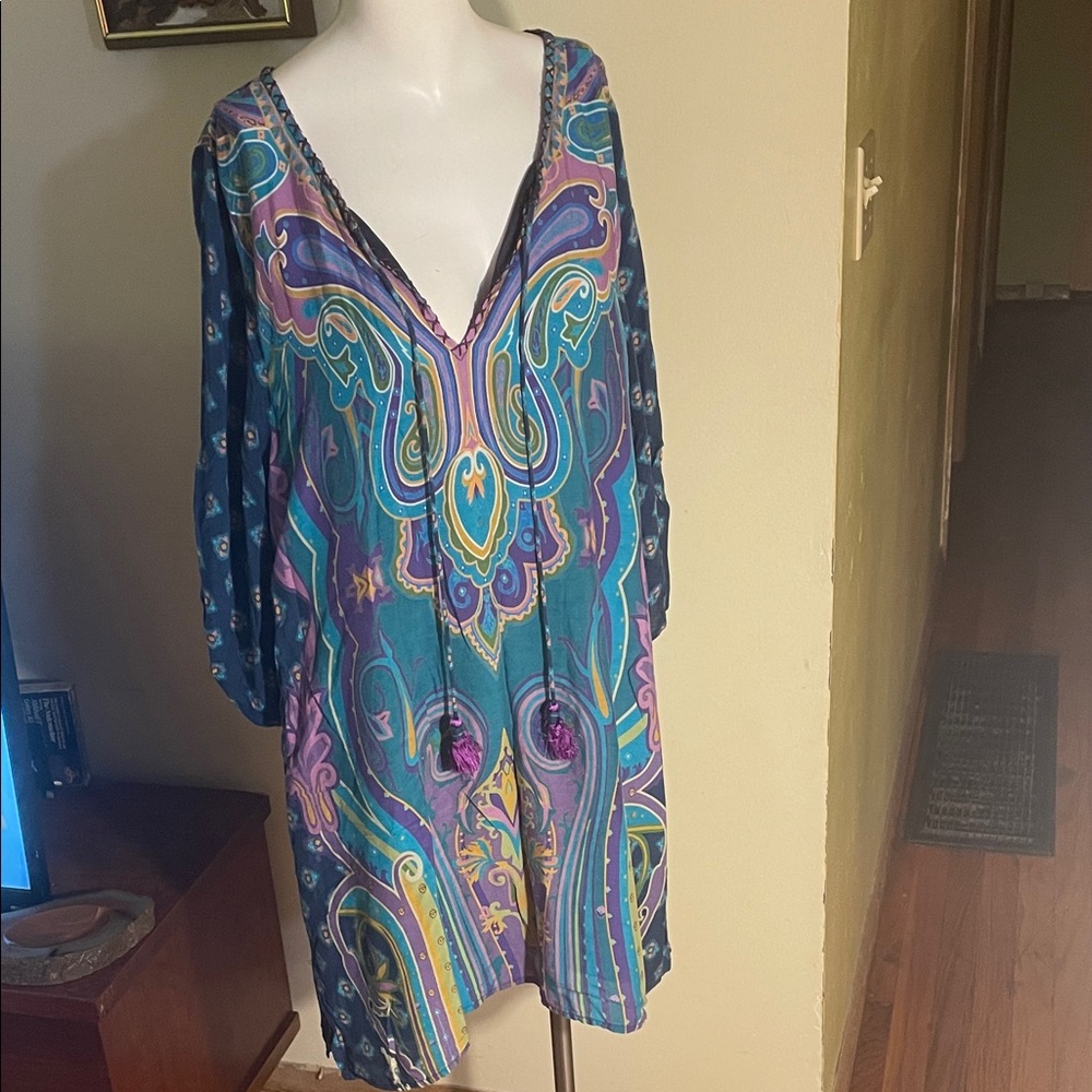 Tolani Colorful Patterned Tunic Dress